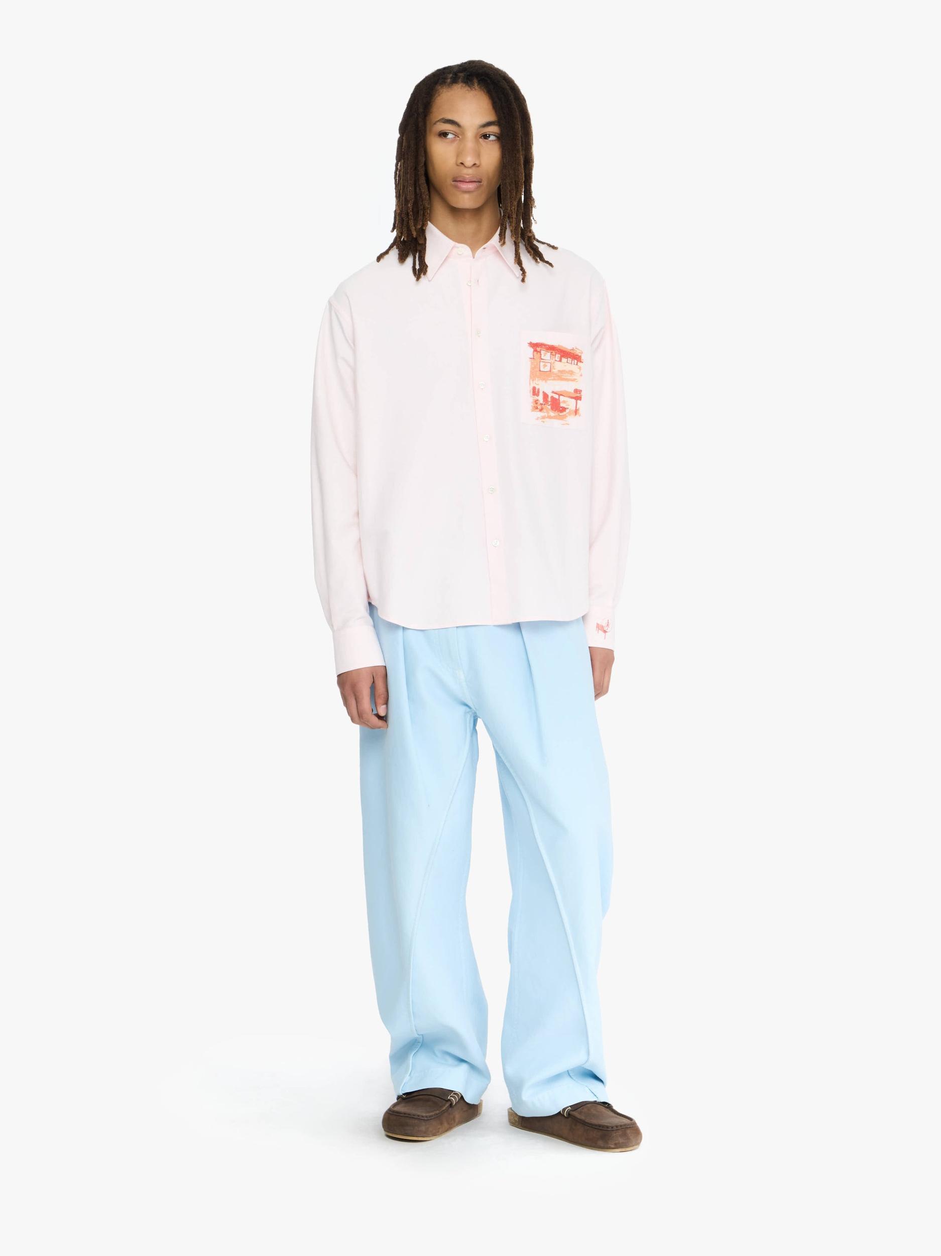 CAFE SCENE EMBROIDERY SHIRT Product Image