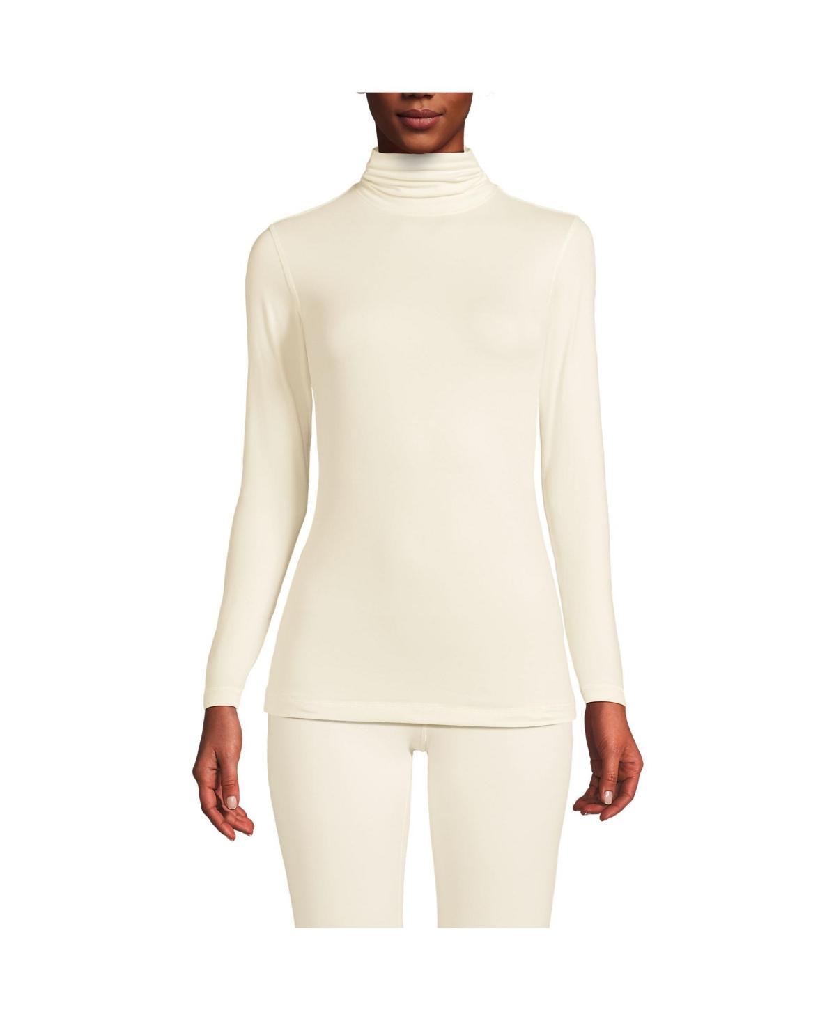 Womens Lands End Thermaskin Turtleneck Long Underwear Top Product Image
