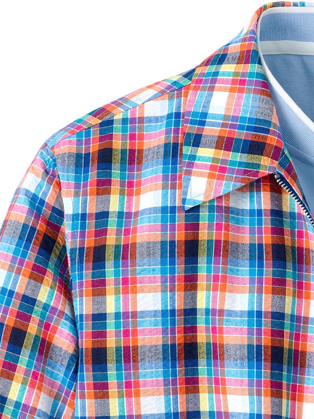Seersucker Shirt Jacket - Multi Product Image