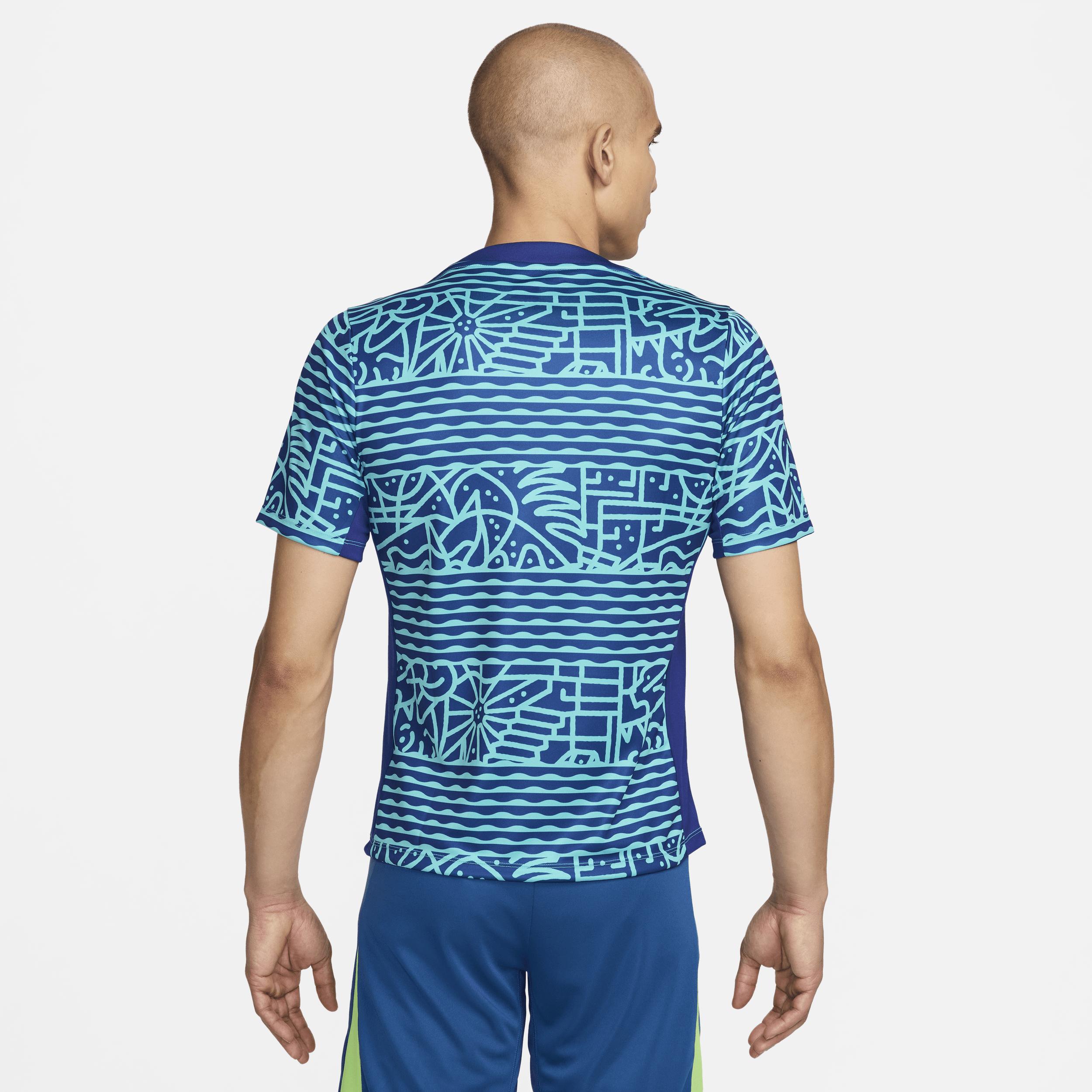 Brazil Academy Pro Nike Men's Dri-FIT Soccer Pre-Match Short-Sleeve Top Product Image