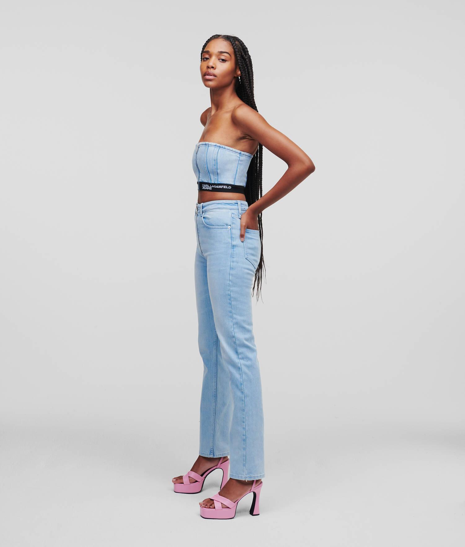 KLJ HIGH RISE STRAIGHT JEANS WITH EXPOSED ZIP Product Image