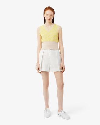 Runway Pleated Wool Bermuda Shorts Product Image