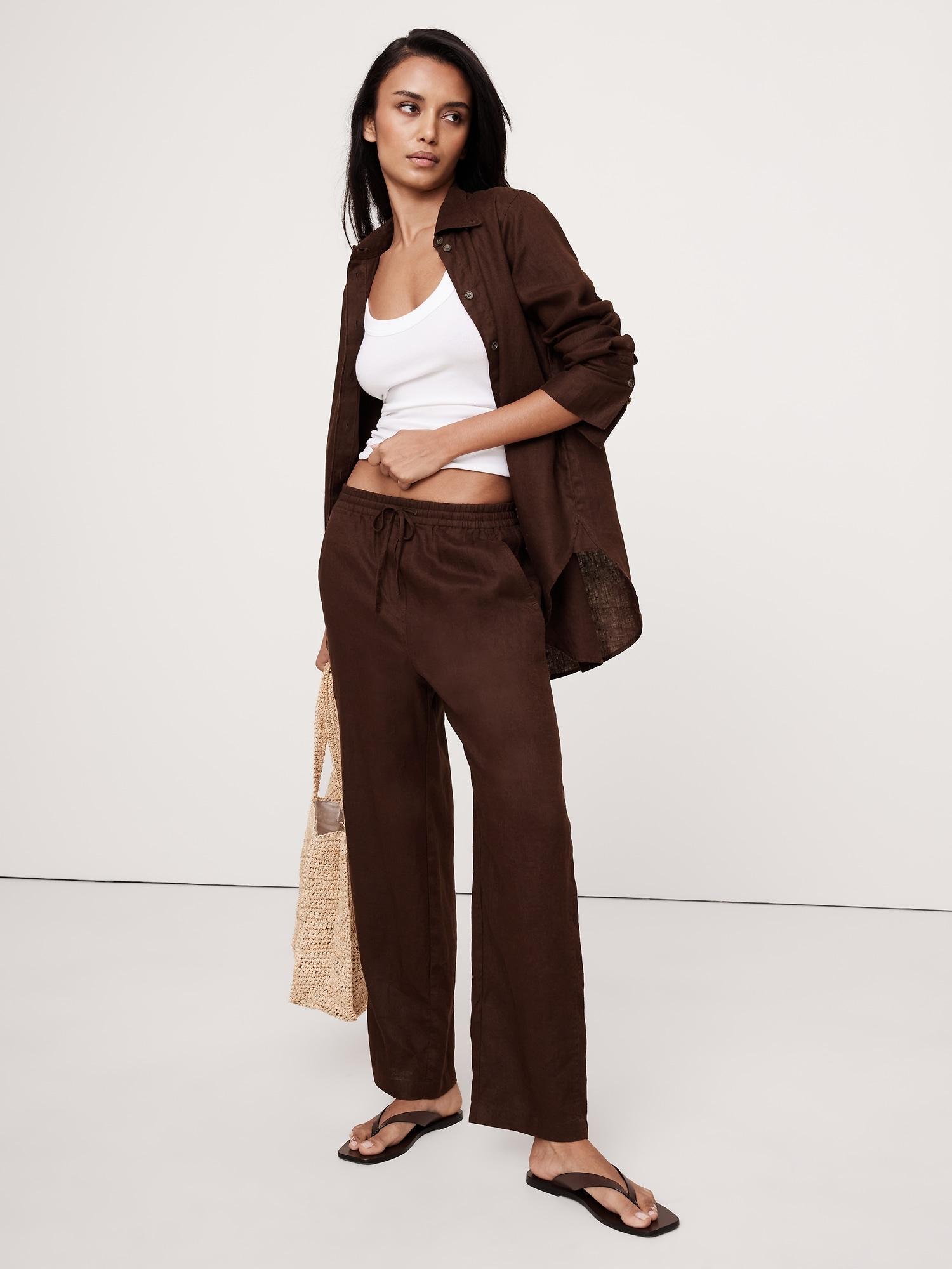 Linen Pull-On Ankle Pant Product Image