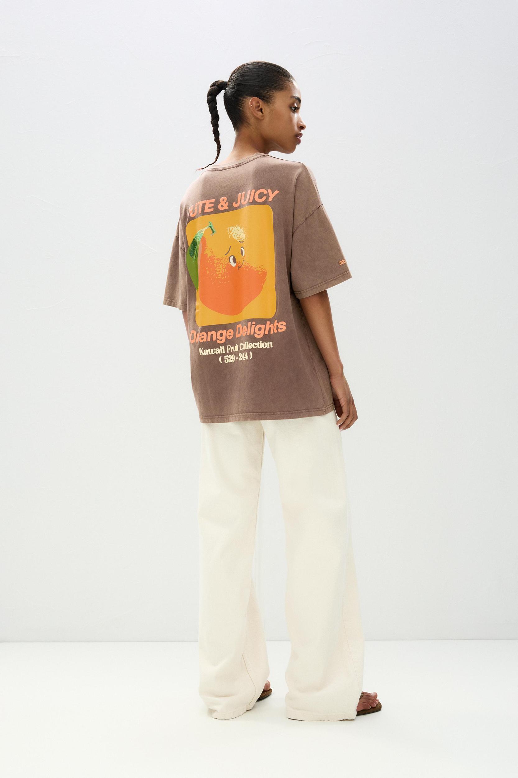 Orange graphic T-shirt Product Image