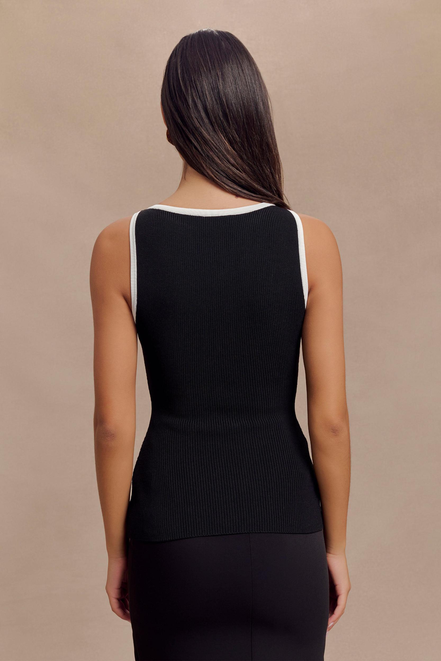 Sawyer Longline Top - Black/White Product Image