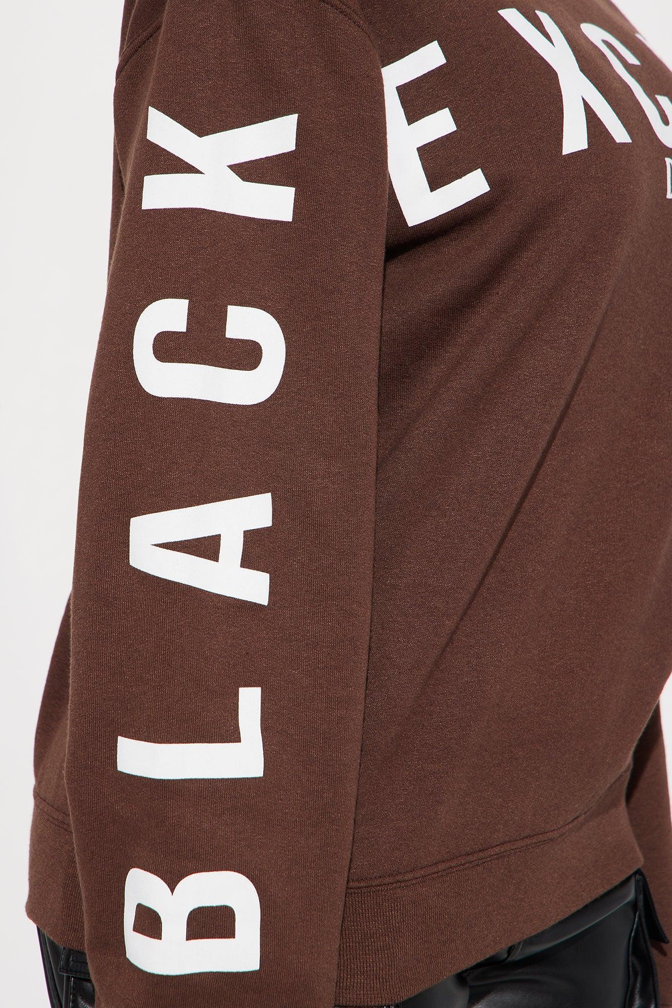 Black Excellence Crew Neck Sweatshirt - Brown Product Image