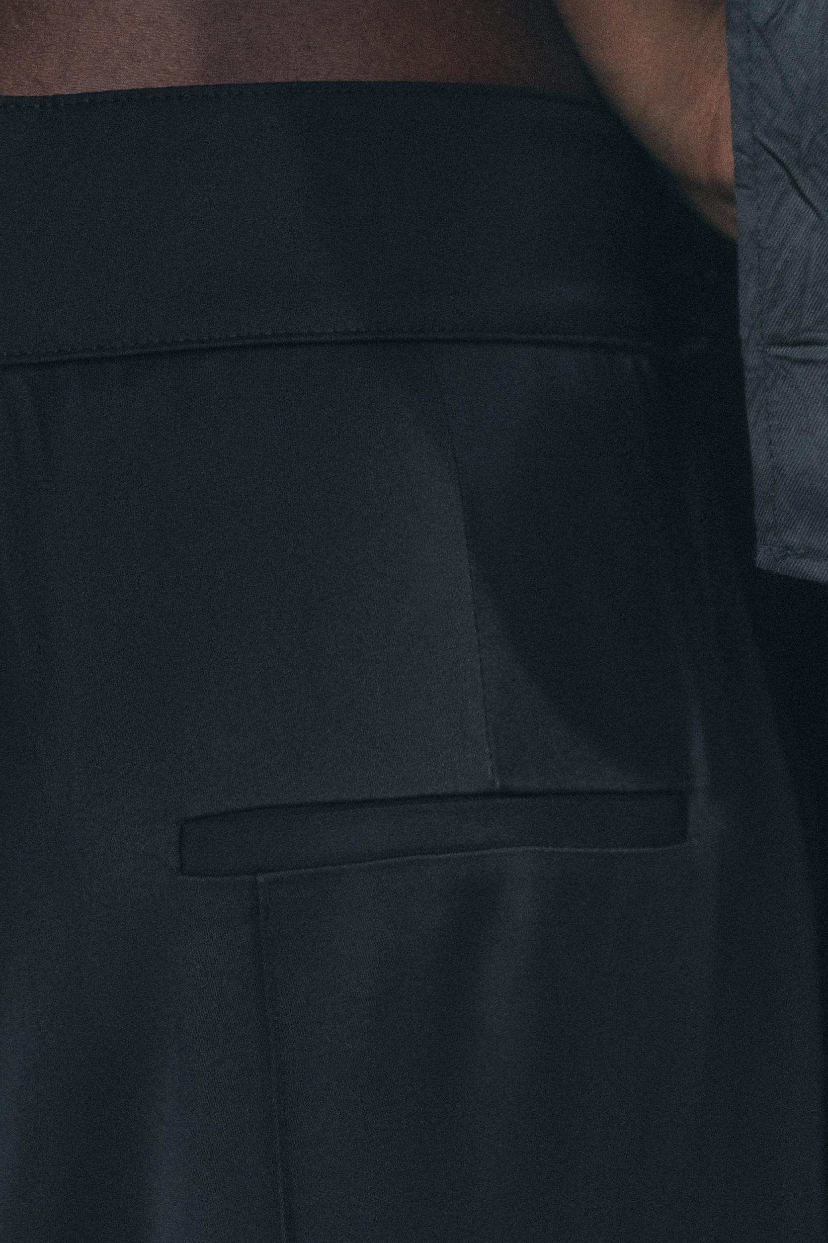 SATIN EFFECT STRAIGHT LEG PANTS ZW COLLECTION Product Image
