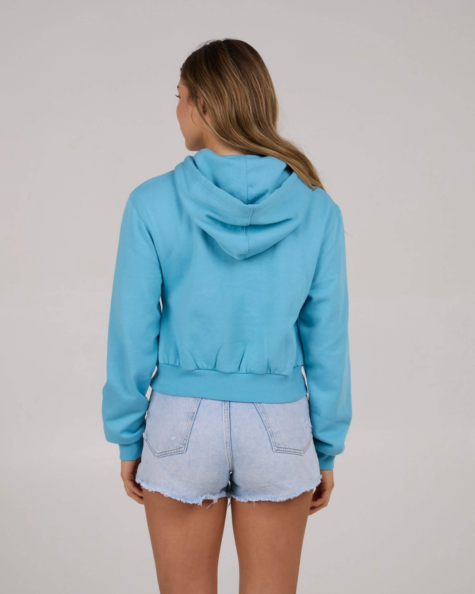 Daybreak Crop Hoody - Lagoon Blue Product Image