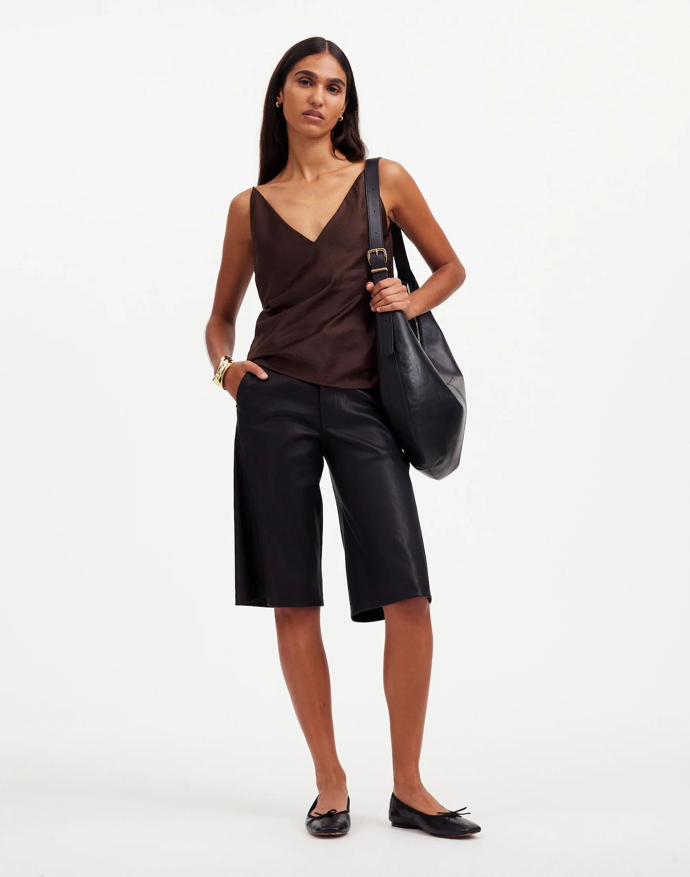 Satin V-Neck Cami Top Product Image