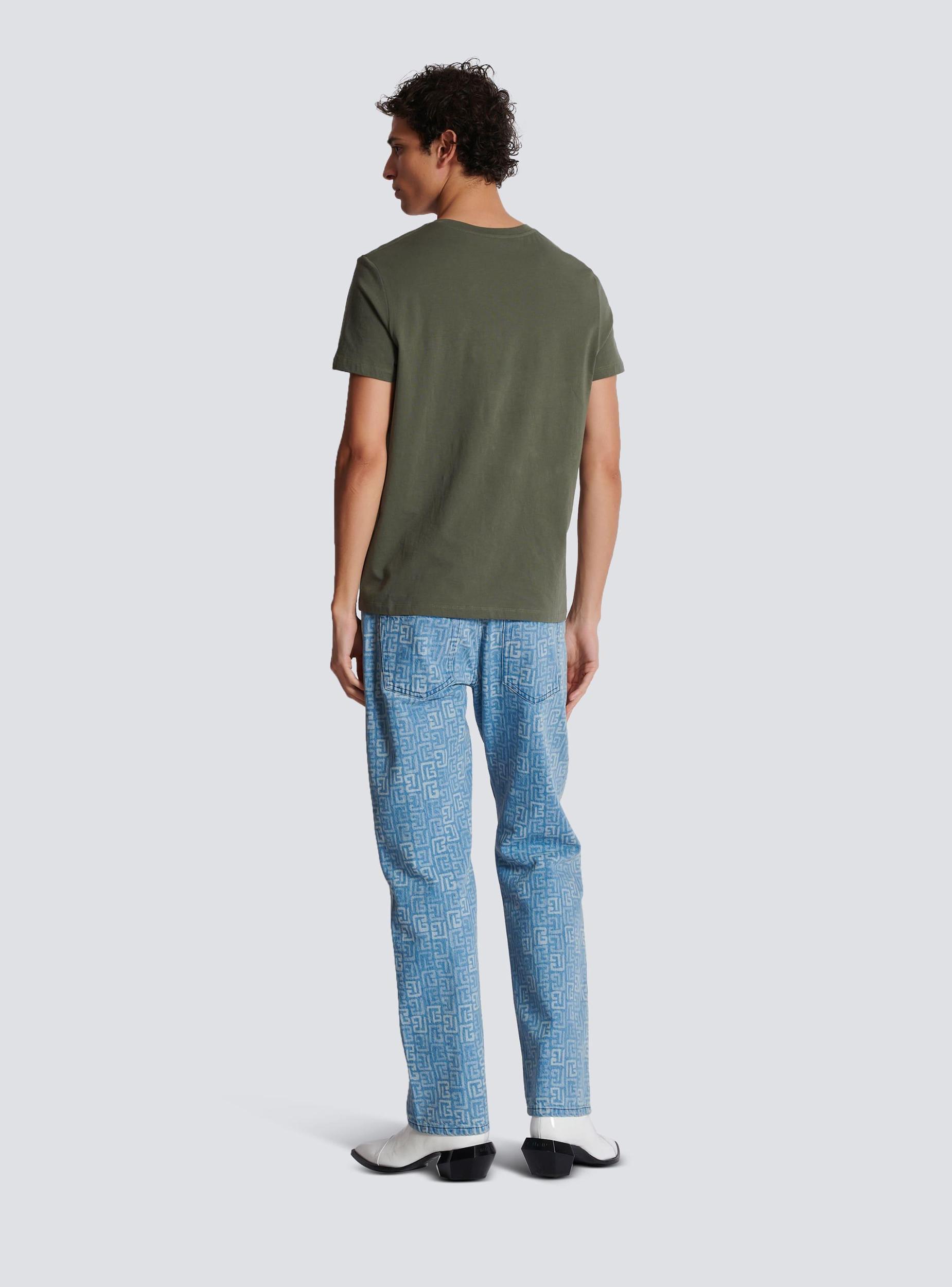 Balmain Paris flocked short-sleeved T-shirt Product Image