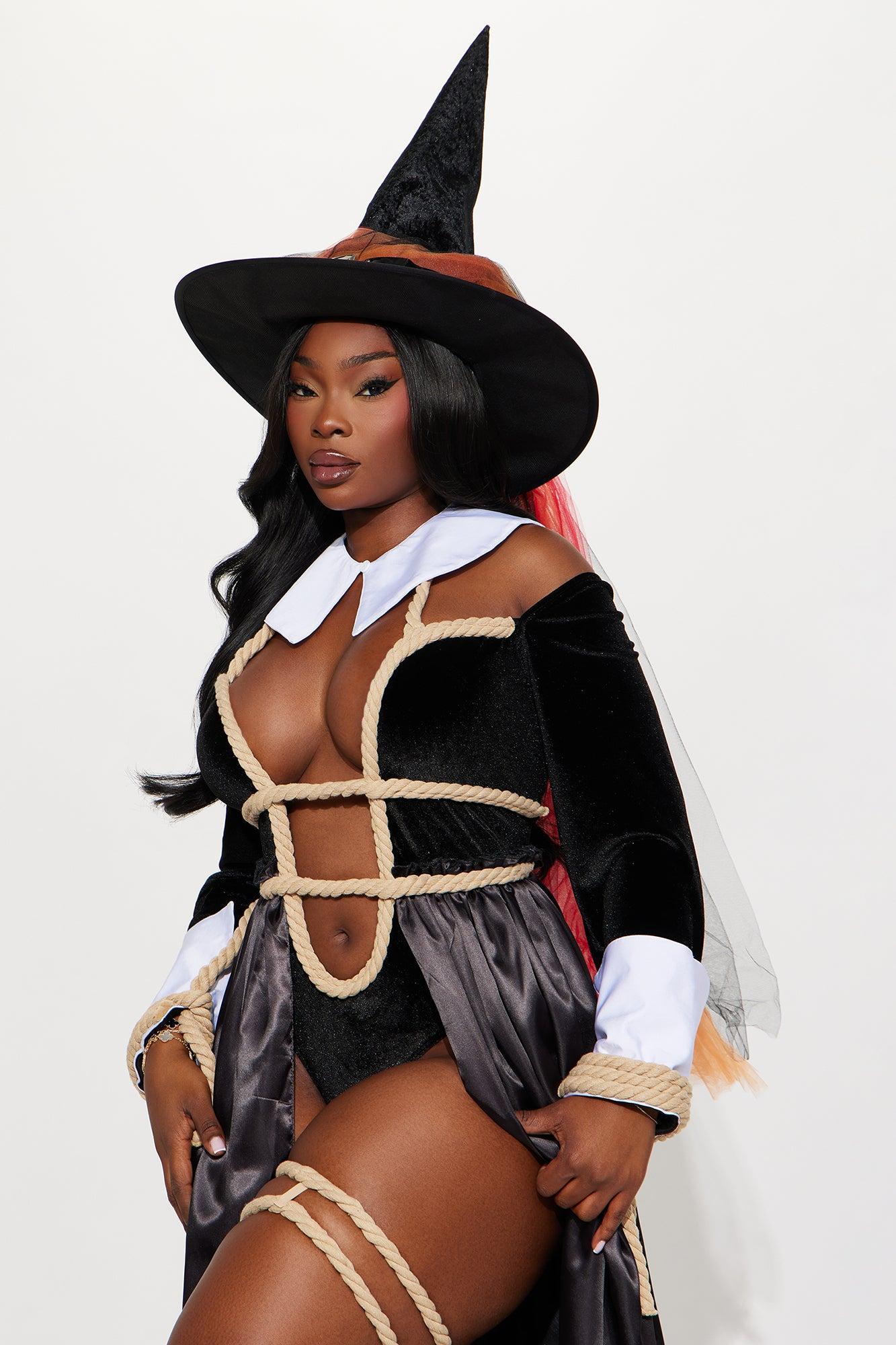 Hellfire Witch 3 Piece Costume Set - Black/combo Female Product Image