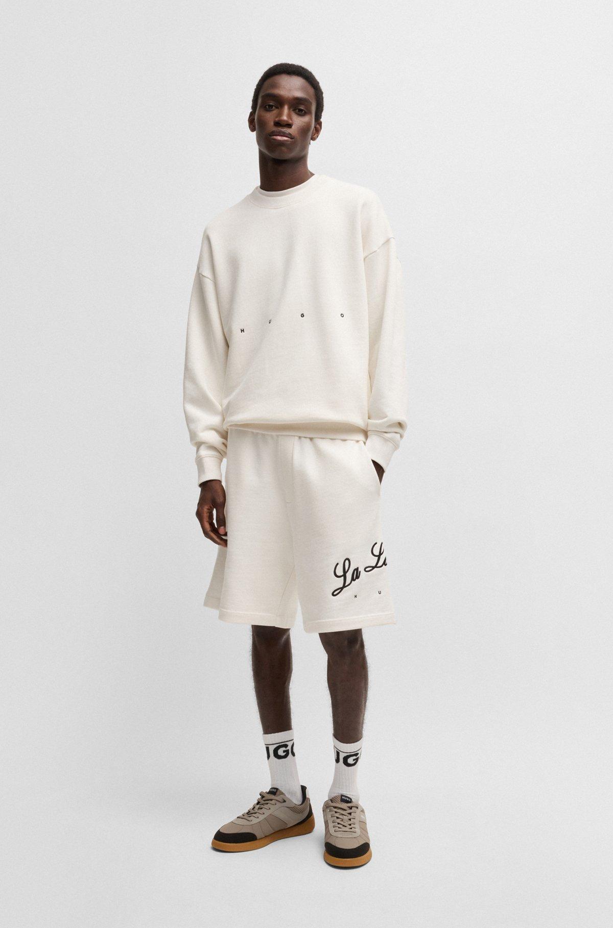 Cotton-terry sweatshirt with logo artwork Product Image
