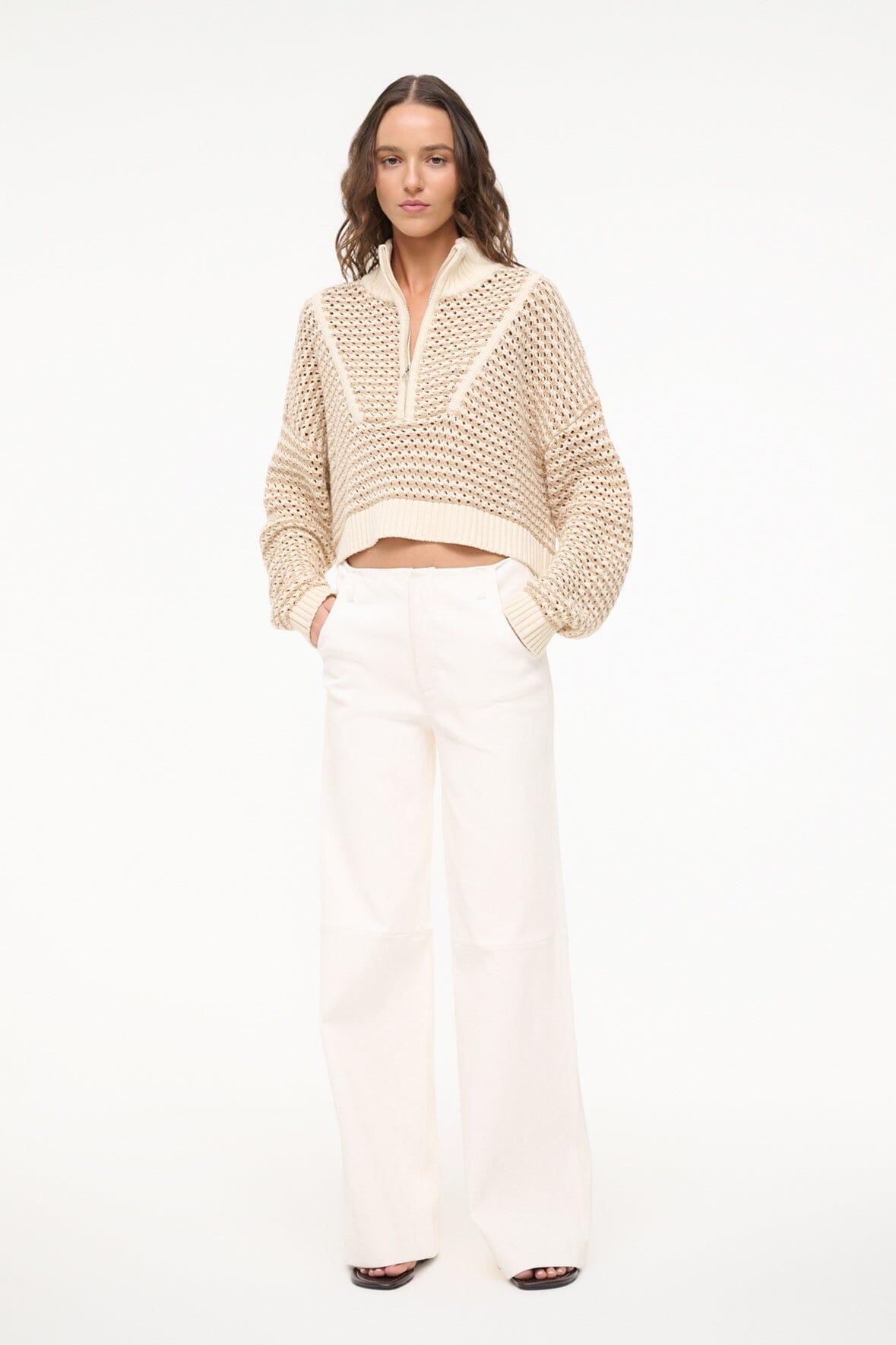 CROPPED HAMPTON SWEATER | BREEZE CREME Product Image
