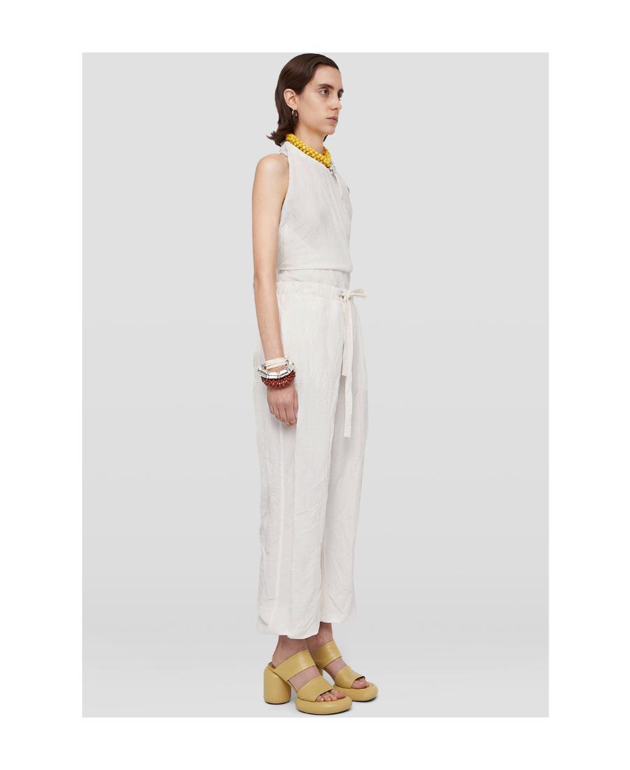 JIL SANDER Tied-waist Straight Trousers In White Product Image