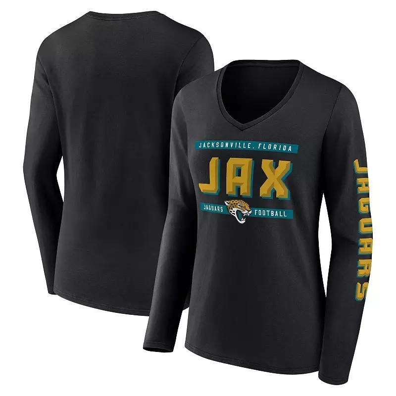 Women's Fanatics Navy Houston Texans Hometown Sweep Long Sleeve V-Neck T-Shirt, Size: Small, Blue Product Image