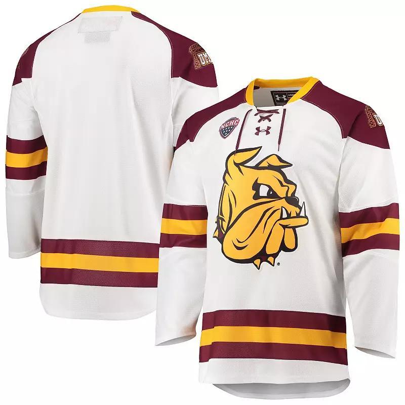 Men's Under Armour White Minnesota Duluth Bulldogs Replica Hockey Jersey, Size: Small, Umd White Product Image