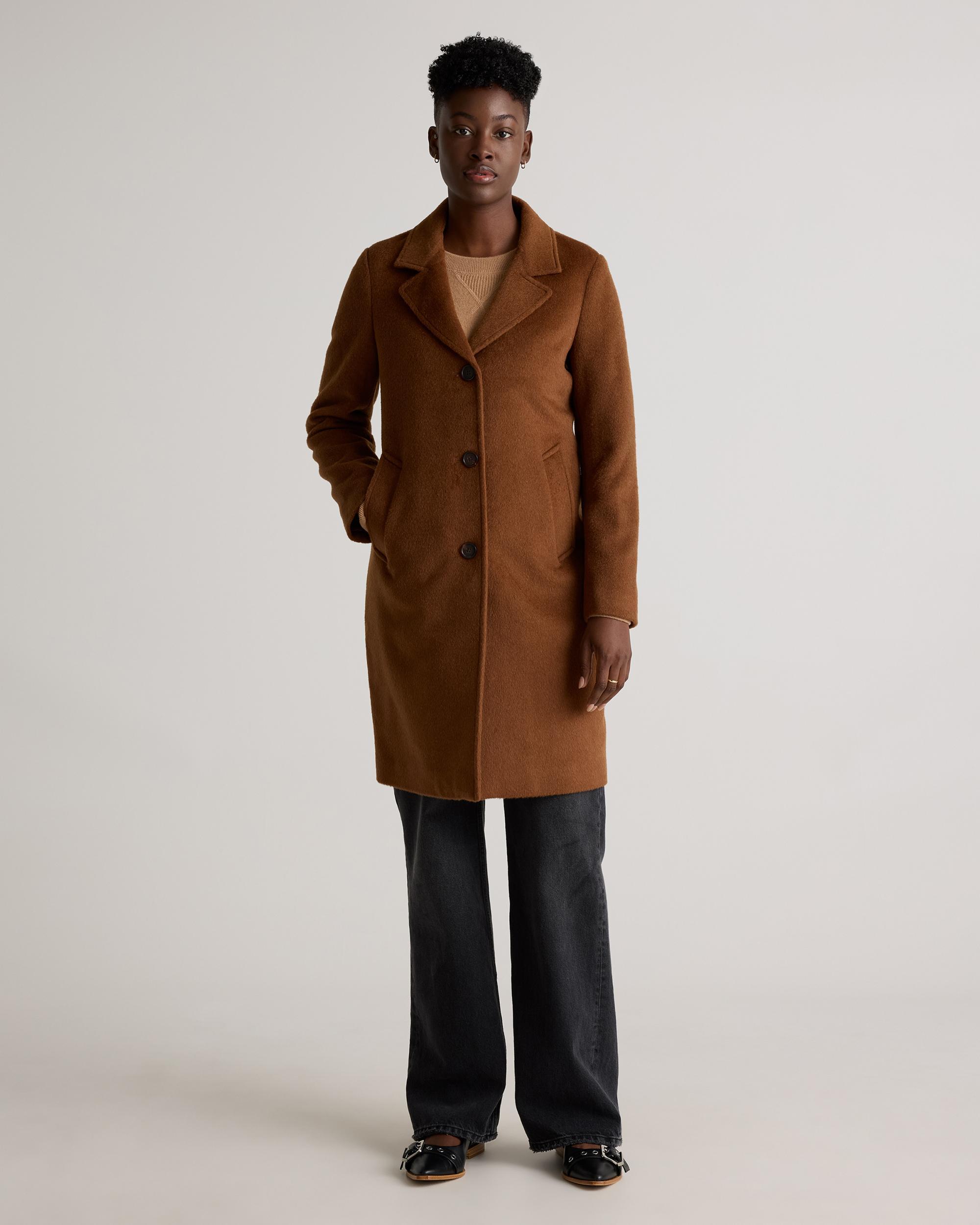Quince | Women's Camel-Hair Single-Breasted Midi Coat Wool Product Image