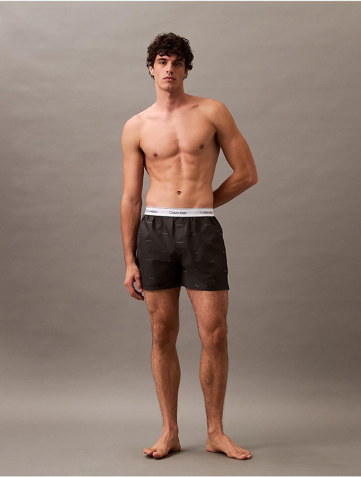 Calvin Klein Men's Cotton Poplin Boxer - Blue - M Product Image