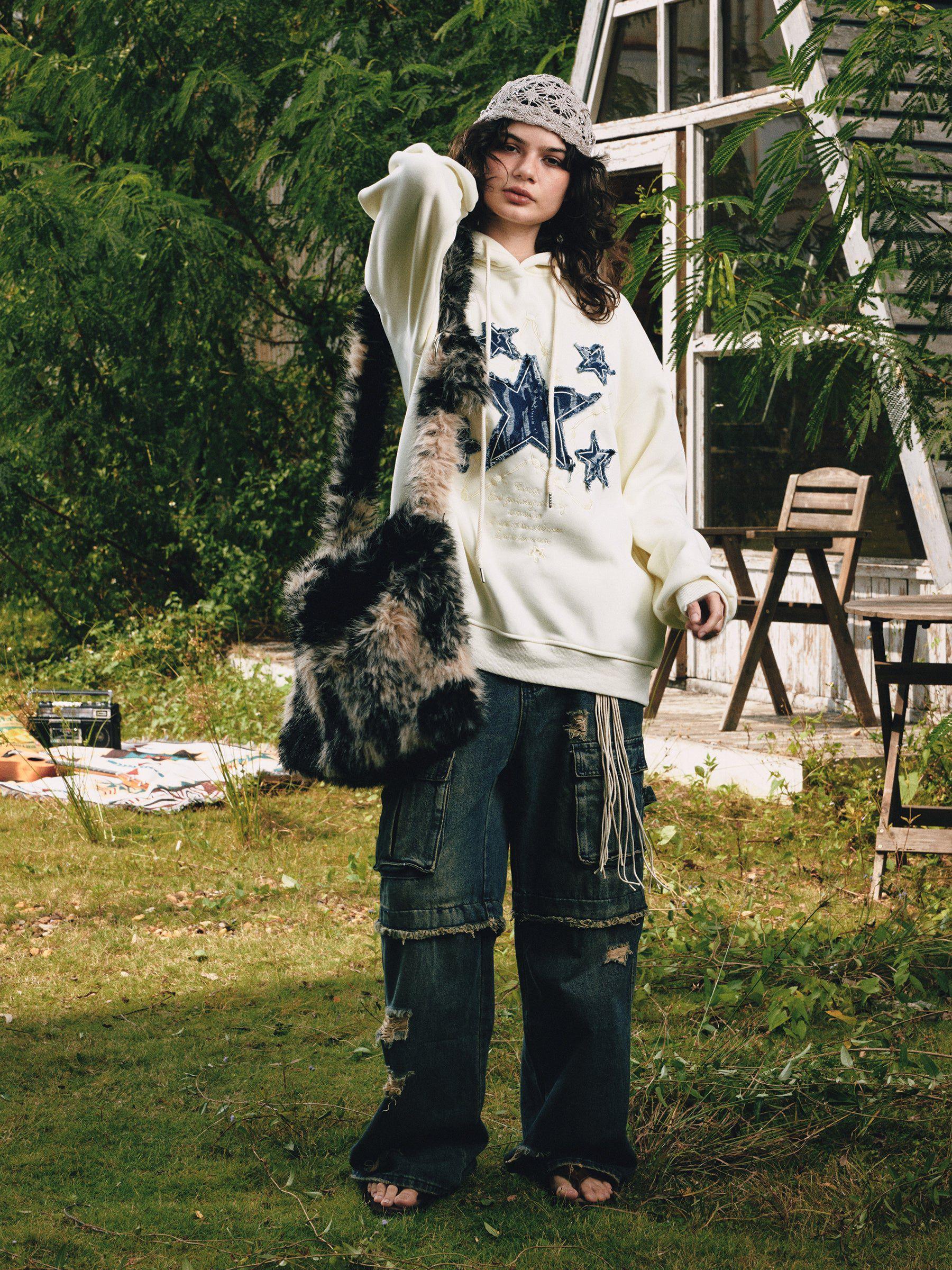 Aelfric Eden Applique Embroidery Star Hoodie Product Image