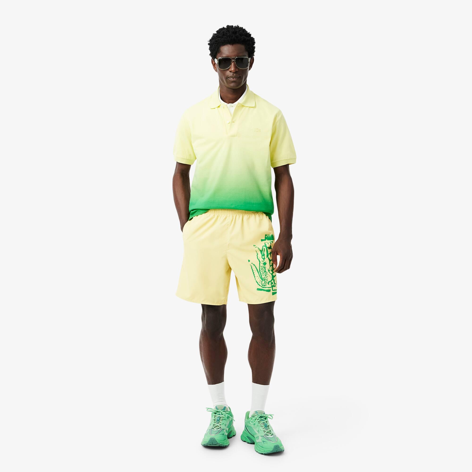 Long Branded Swim Trunks Product Image