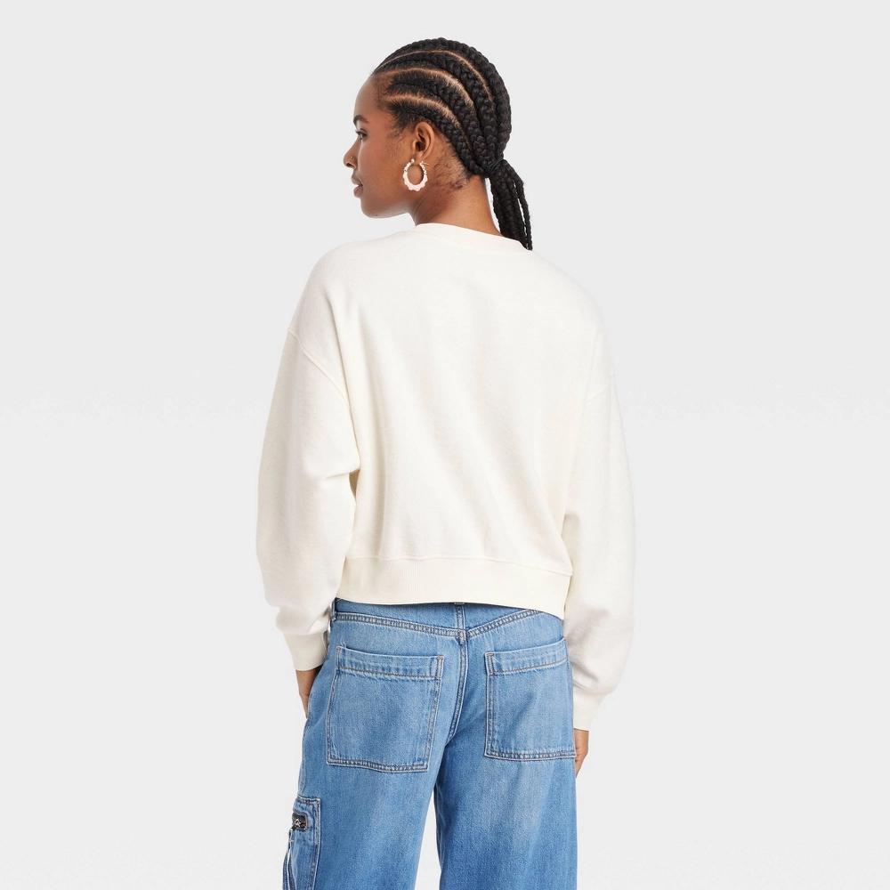 Black History Month Women's Legendary Rootz Never Duplicated Cropped Pullover Sweater - Ivory Product Image