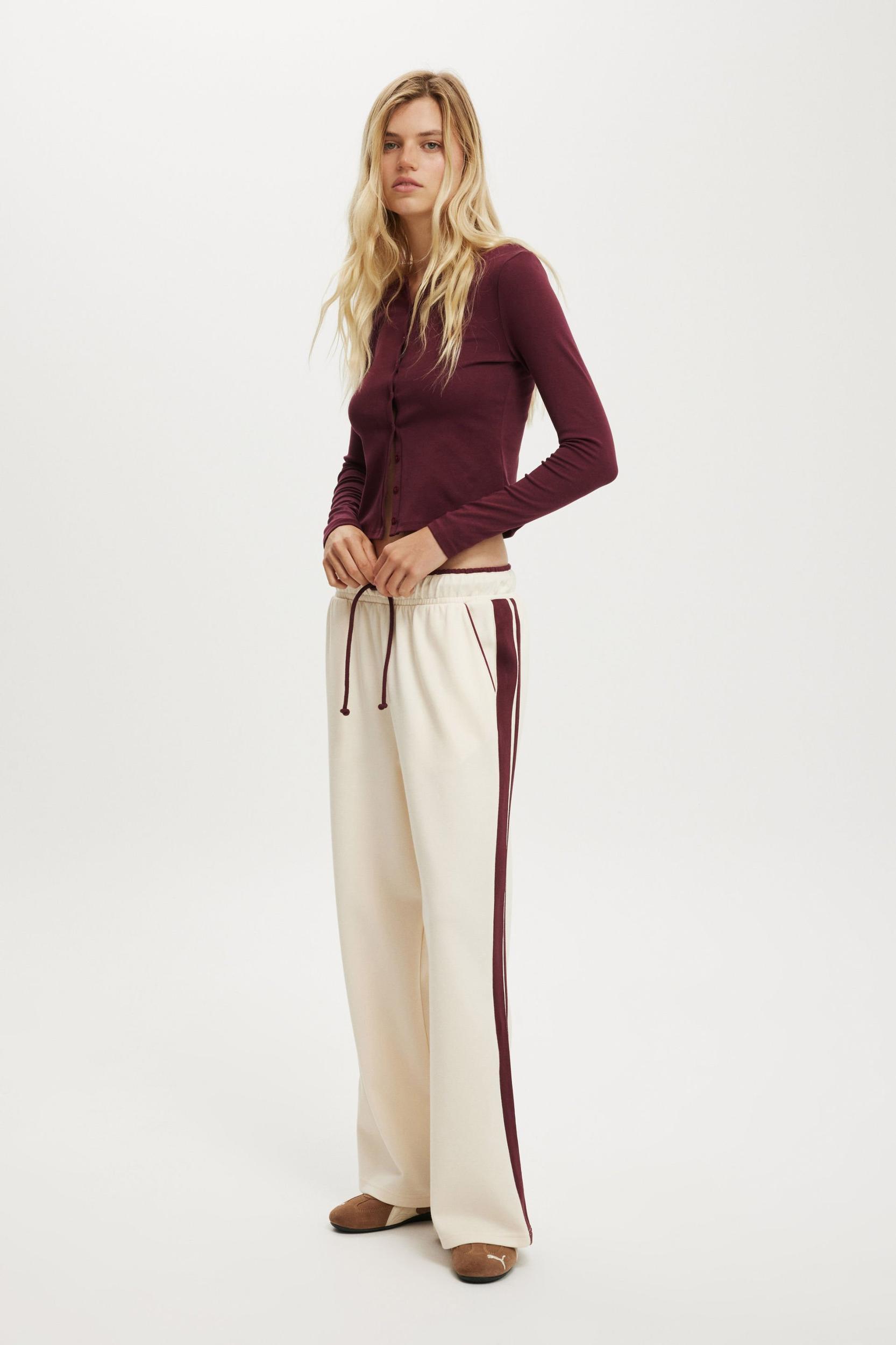 Contrast Wide Leg Sweatpant Product Image