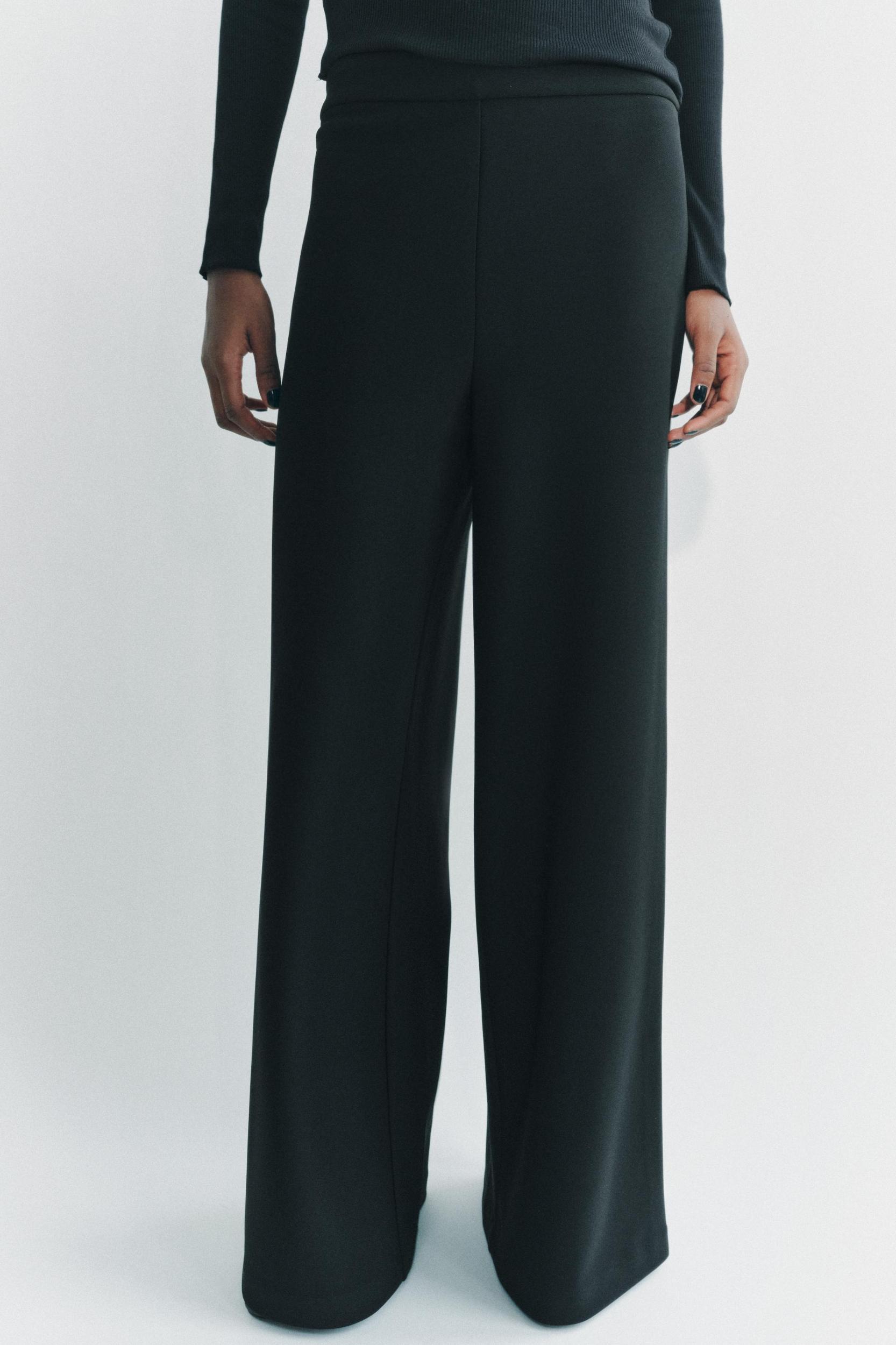 WIDE LEG CREPE PANTS Product Image