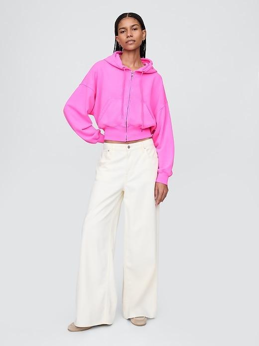 VintageSoft Full-Zip Wedge Hoodie Product Image