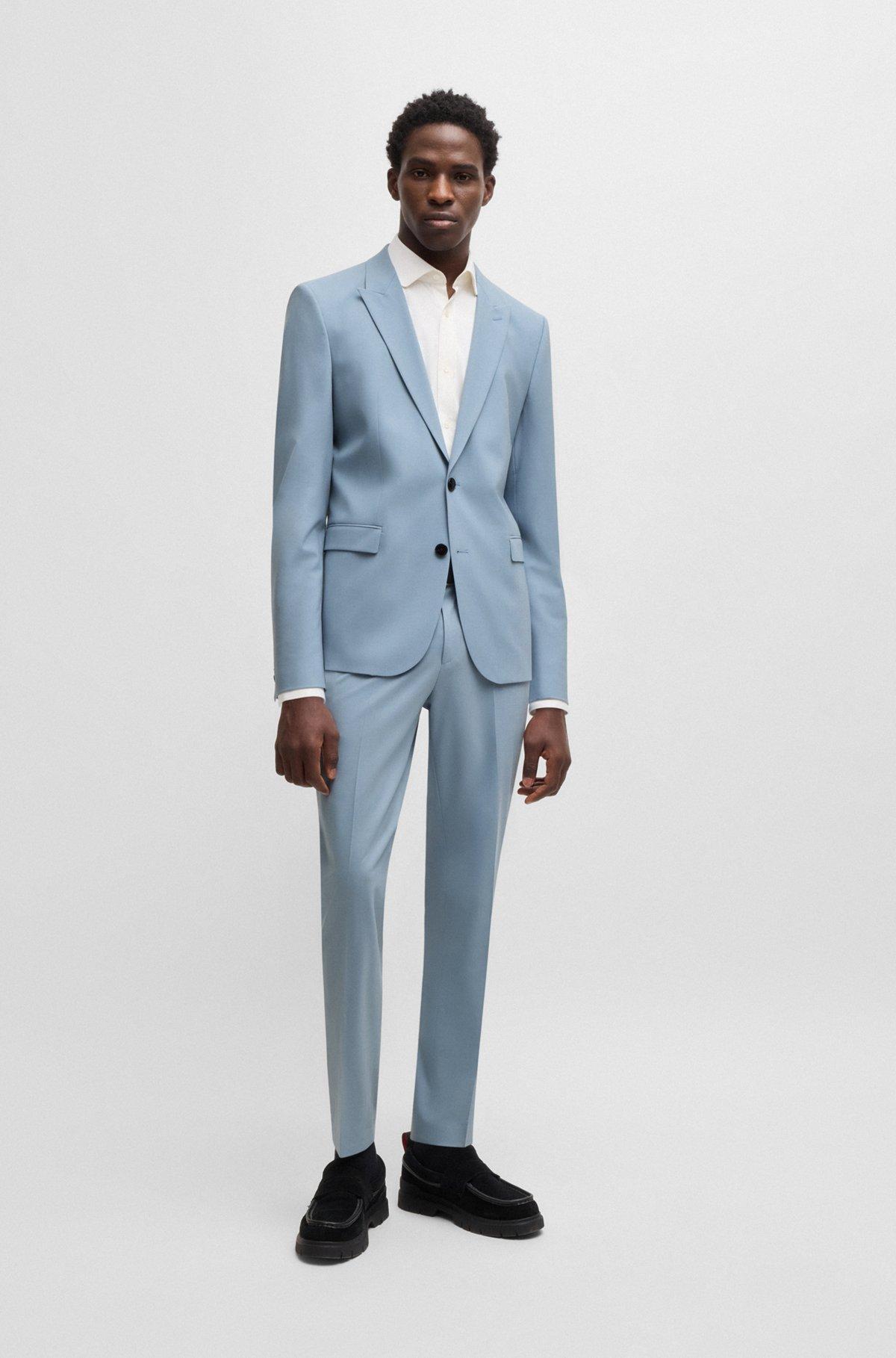 Extra-slim-fit blazer in wool-blend poplin Product Image