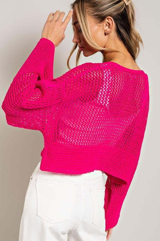 Eyelet Knit Cardigan Product Image