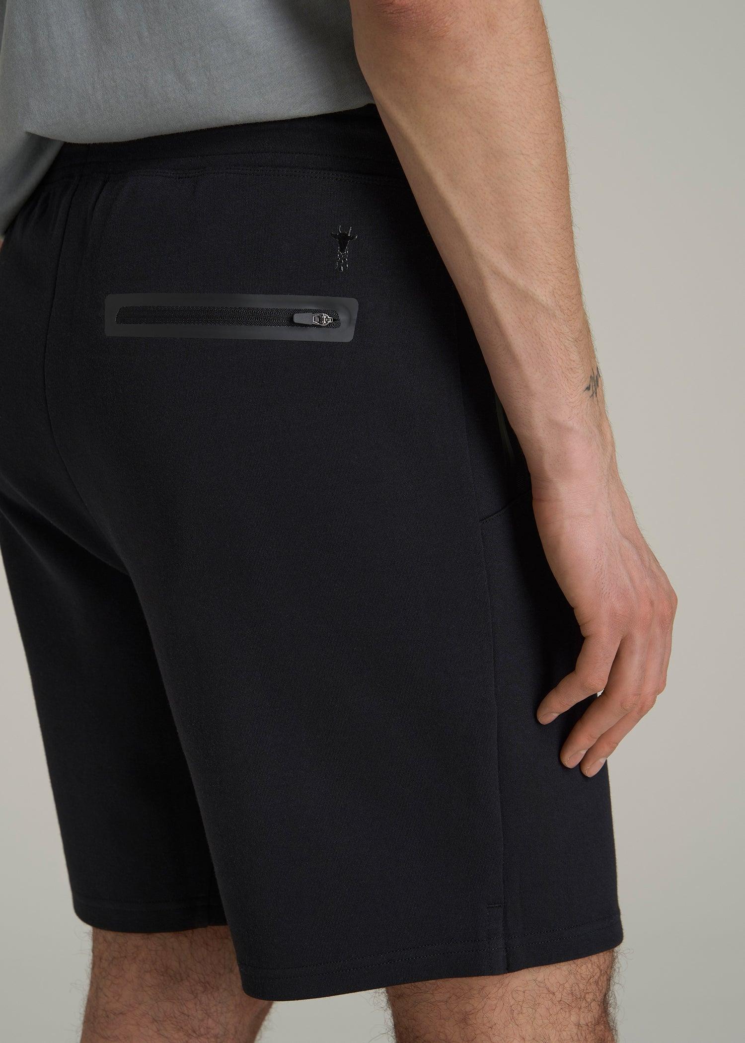 Utility Fleece Shorts for Tall Men in Black Product Image