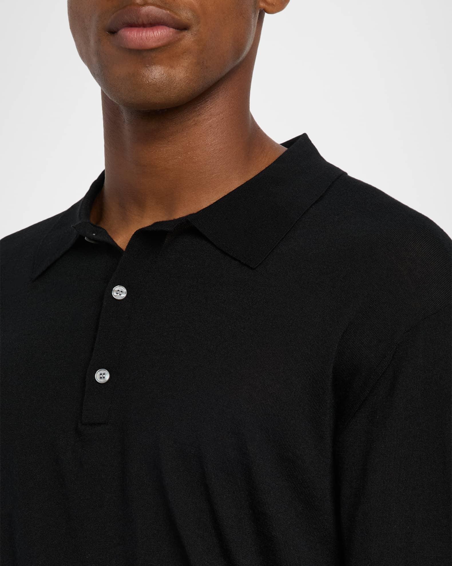 Men's Superfine Wool and Cashmere Polo Sweater Product Image
