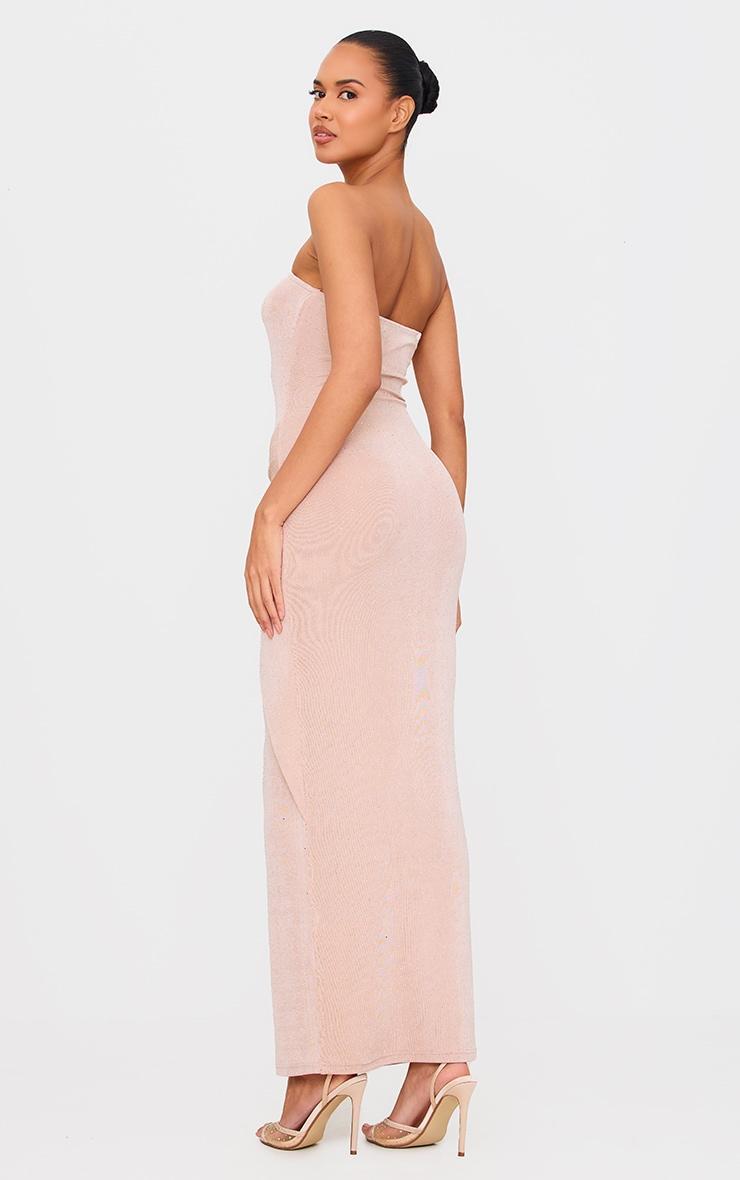 Nude Sheer Diamante Midaxi Dress Product Image