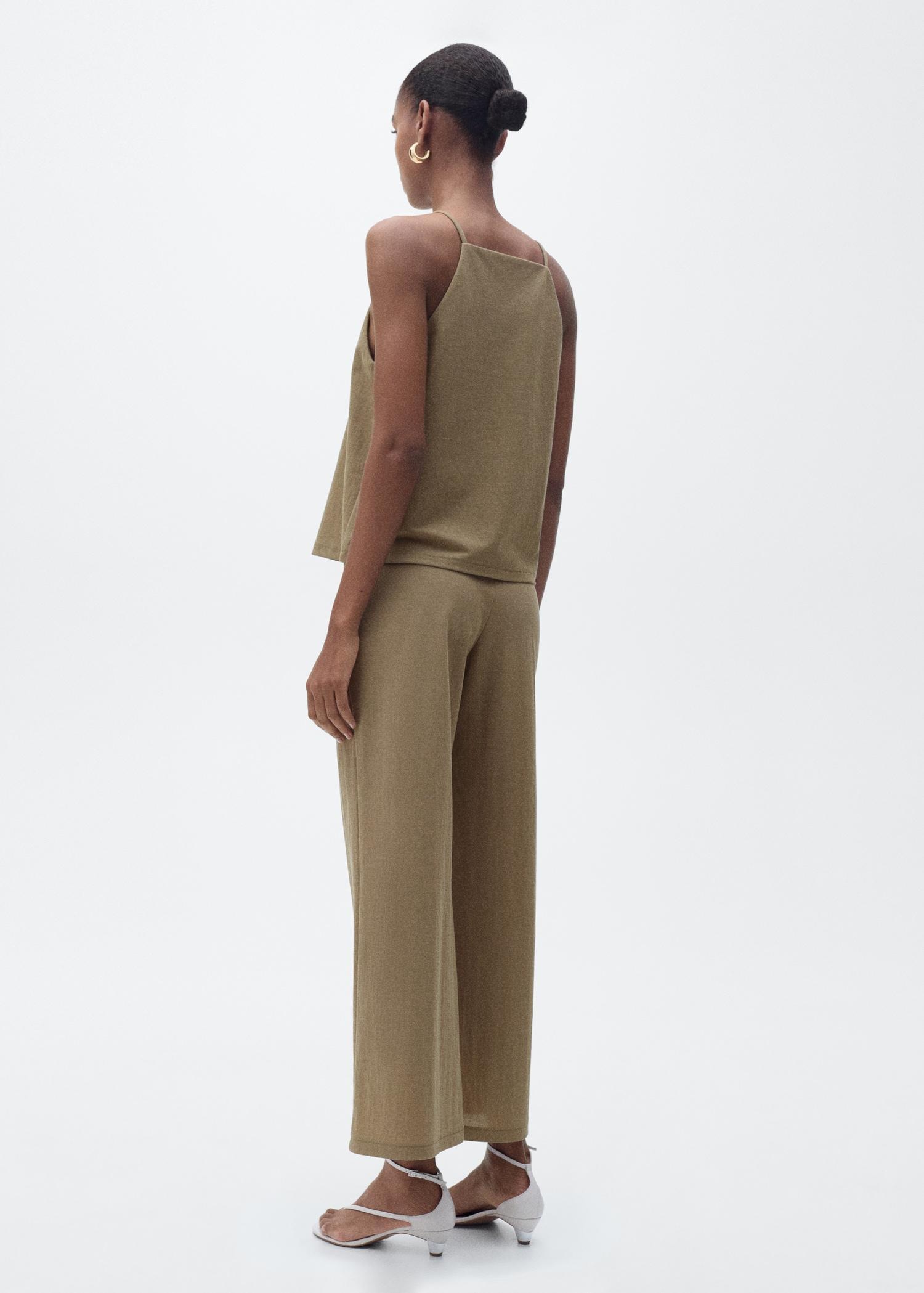Cotton halter-neck top - Women | MANGO USA Product Image