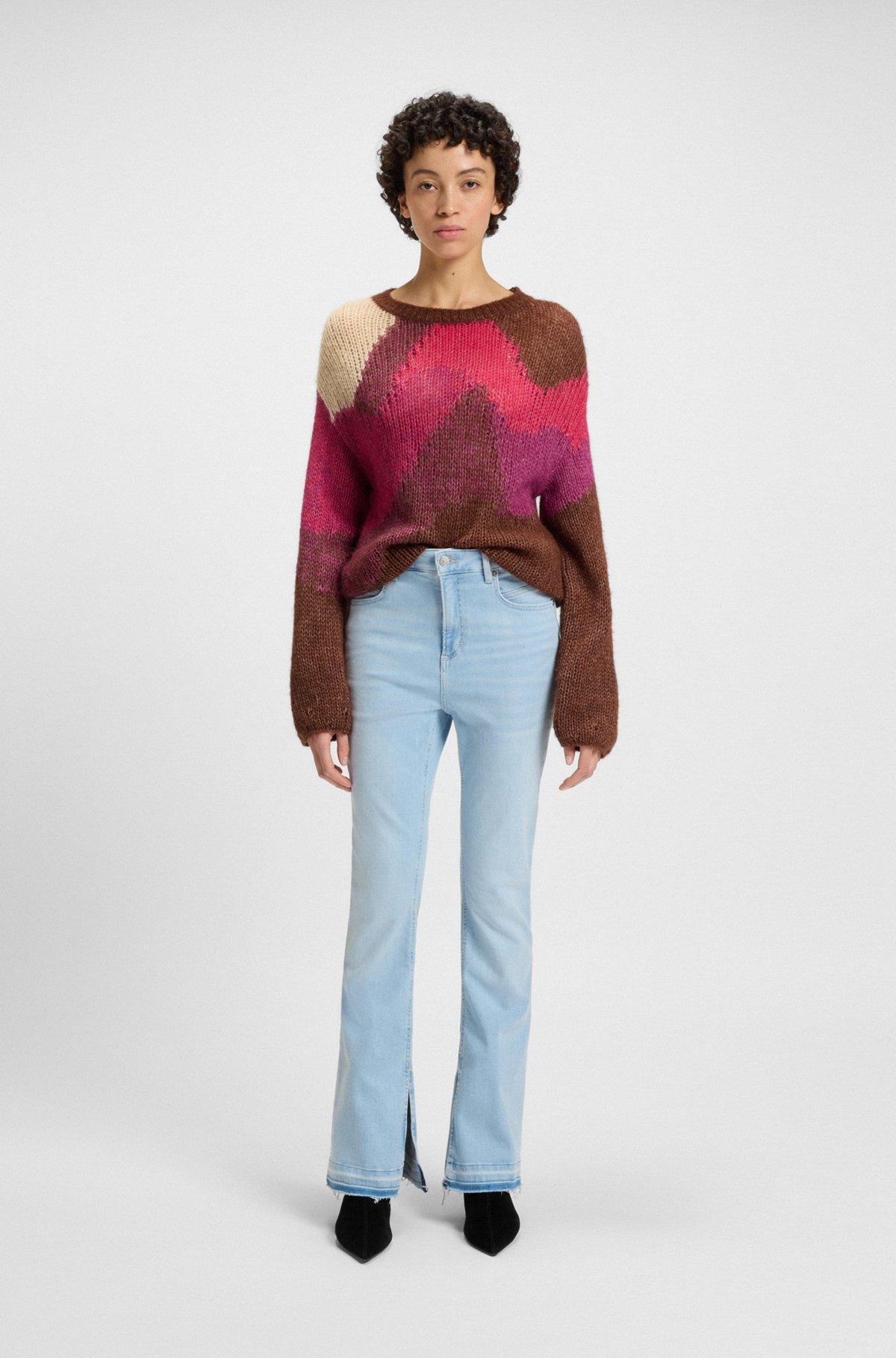 BOSS - Knitted sweater with landscape-inspired pattern - Patterned Product Image