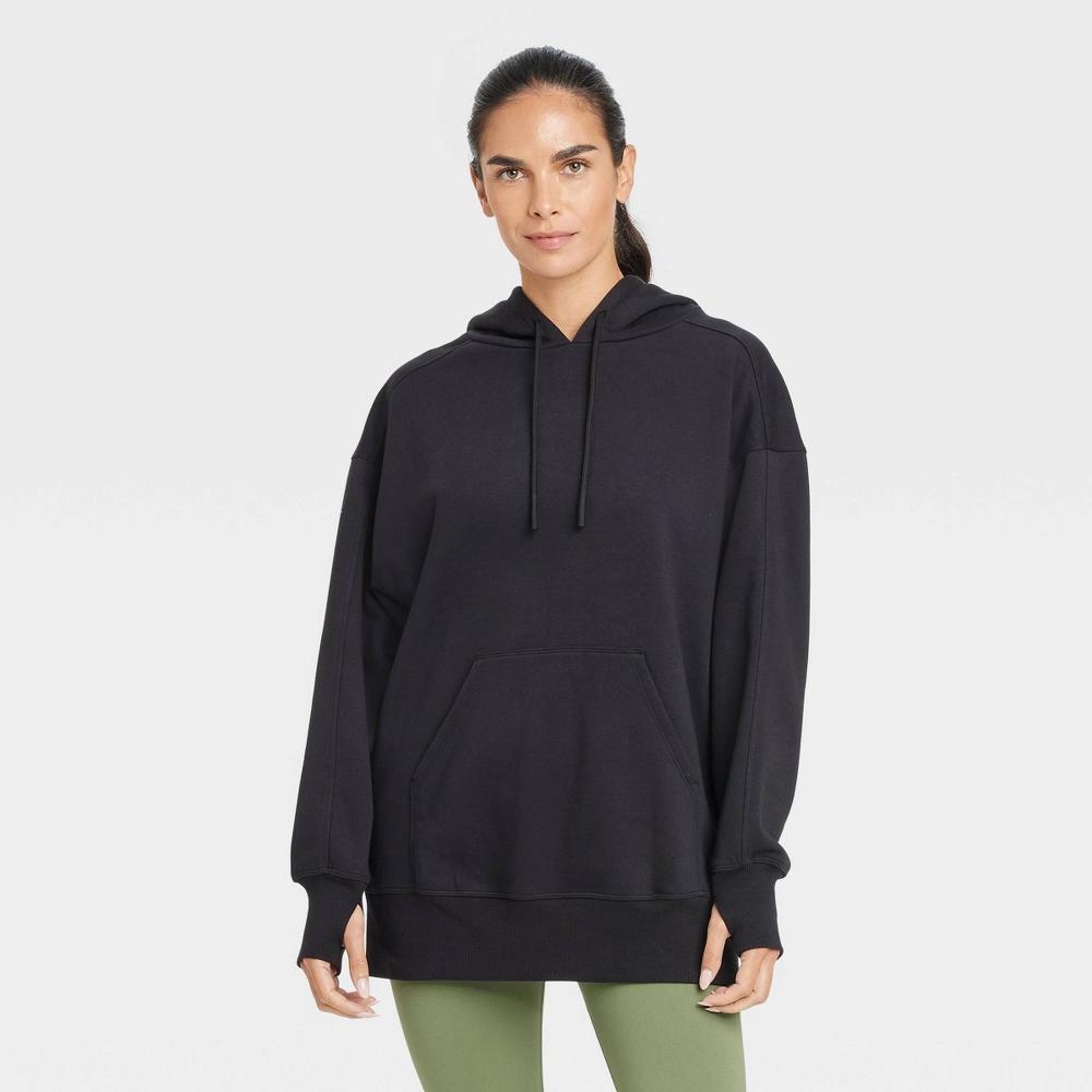 Women's Fleece Oversized Hooded Pullover Sweatshirt - JoyLab™ Product Image