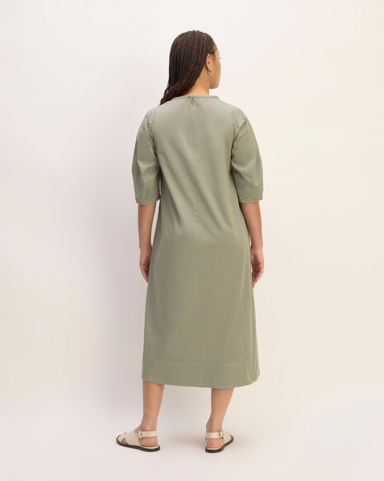 The Short-Sleeve Puff Midi Dress Product Image