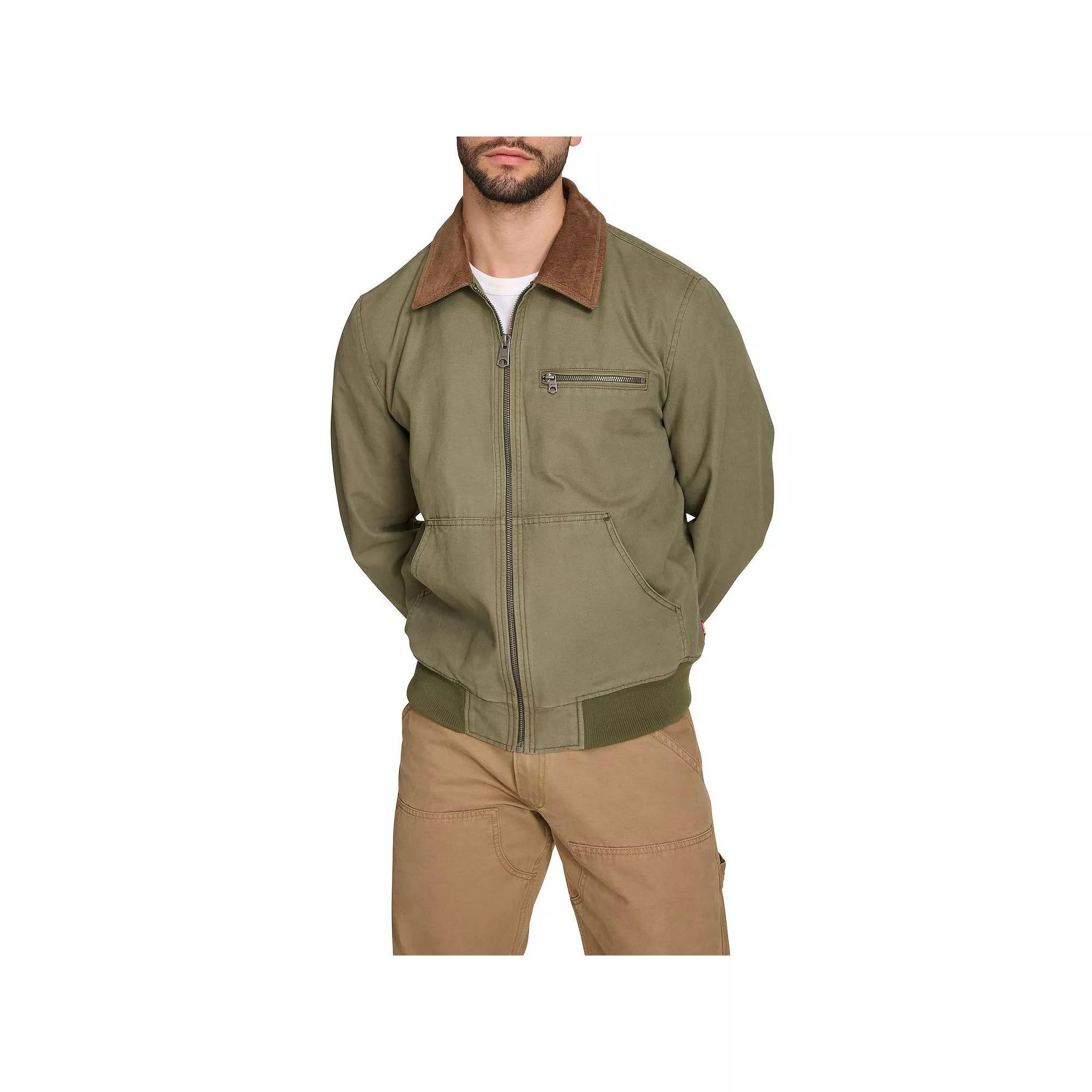 Men's Levi's® Denim Bomber with Laydown Collar, Size: Small, Purple Leaf Product Image