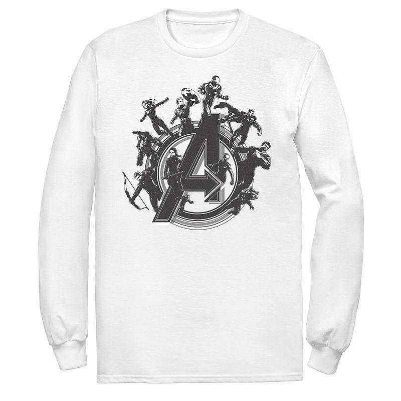 Men's Marvel Avengers Flying Heroes Tee, Size: Large, White Product Image