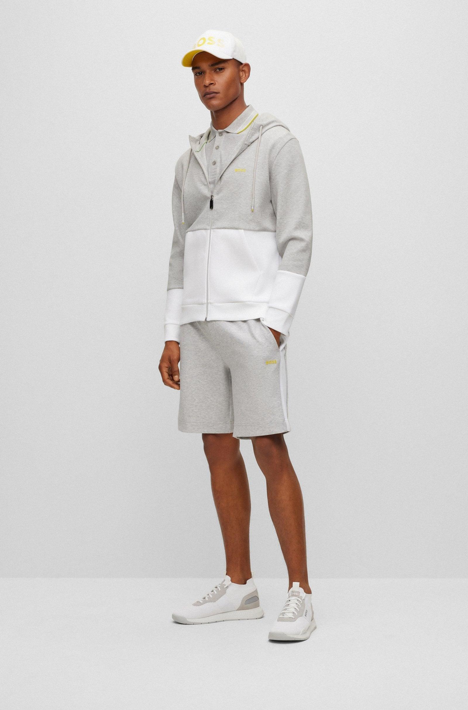 BOSS Cotton-Blend Zip-up Hoodie with Embroidered Logo Product Image