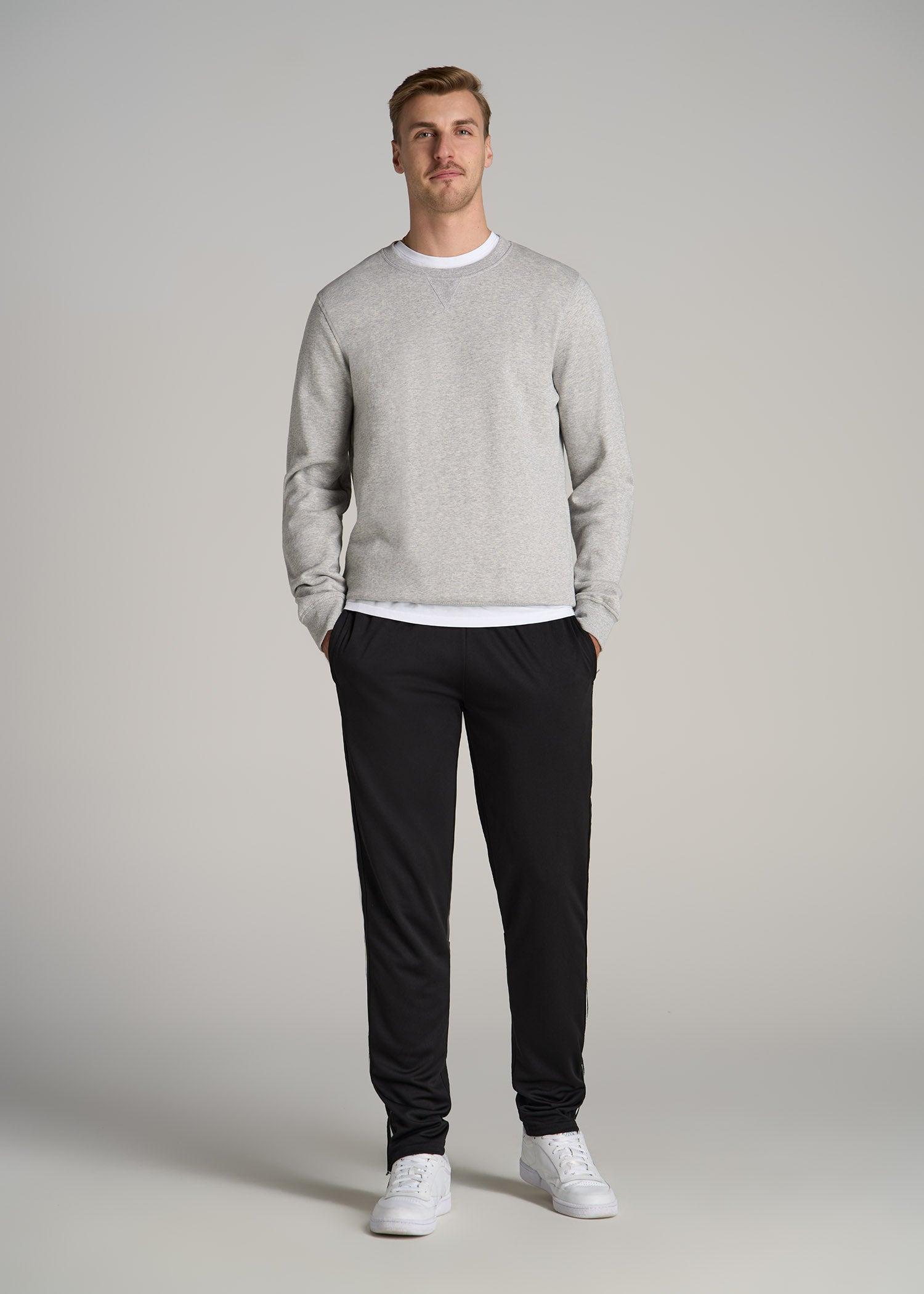 Athletic Stripe Pants for Tall Men in Black Product Image