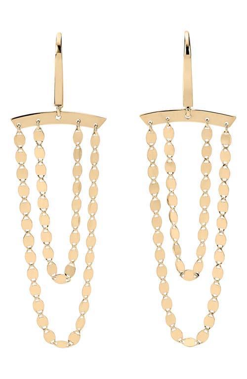 Womens Petite 14K Yellow Gold Double-Strand Earrings Product Image