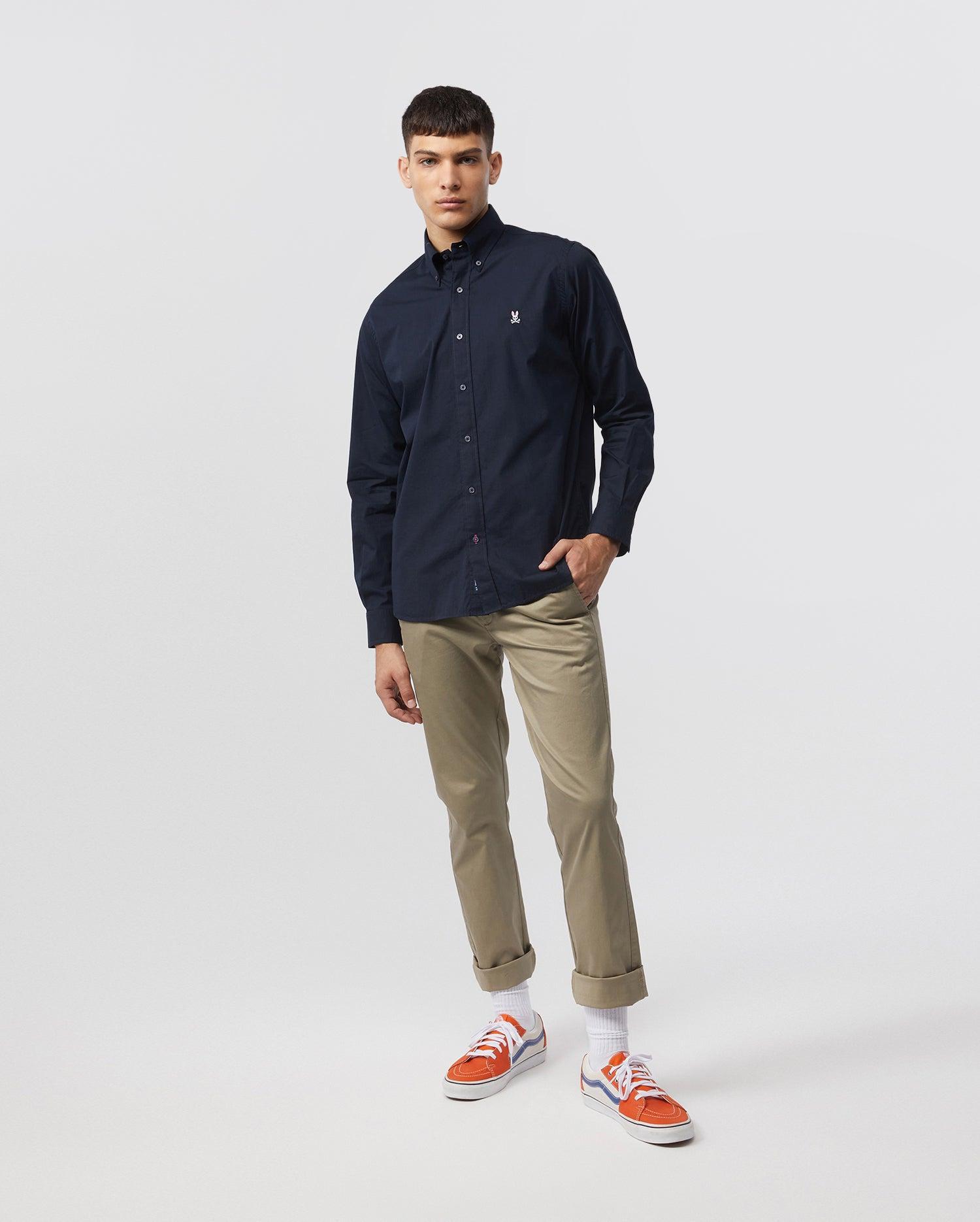 MENS CLASSIC POPLIN LONG SLEEVE SHIRT - B6C911S1PC Male Product Image