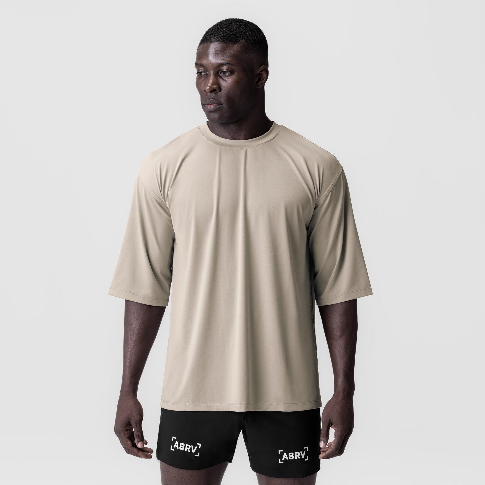 0841. 3D-Lite® 2.0 Lycra® 3/4-Sleeve Oversized Tee - Sand Smoke "OTWR" Product Image