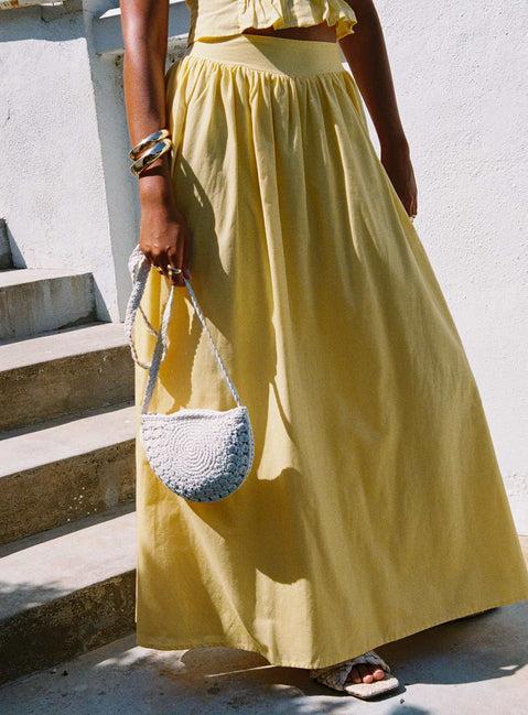 Valerio Maxi Skirt Yellow Product Image
