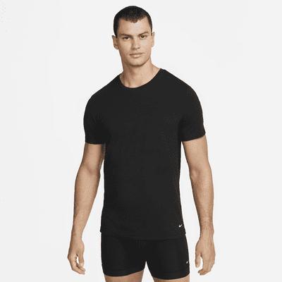 Men's Nike Dri-FIT Essential Cotton Stretch 2-Pack Crewneck Undershirt, Size: XXL, White Product Image