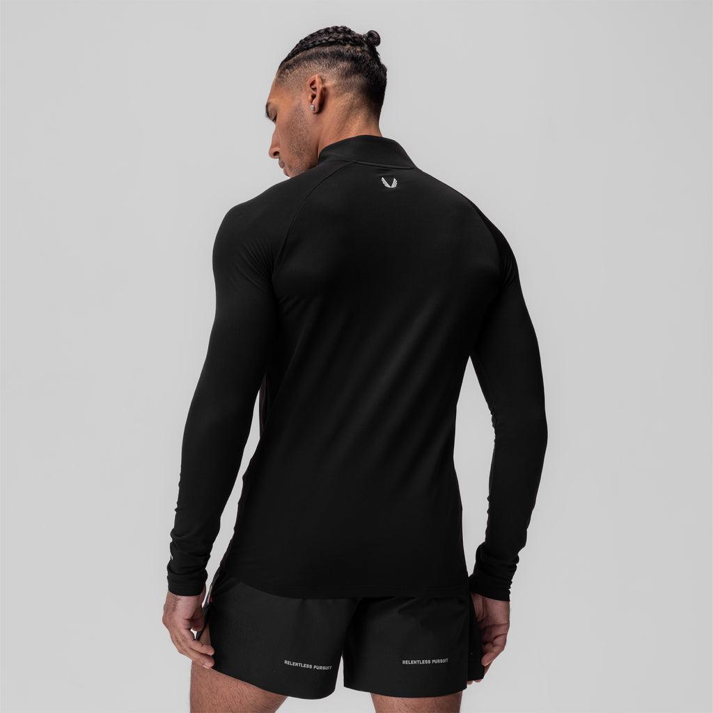 0906. Thermal Training Quarter Zip - Black "Cyber" Product Image