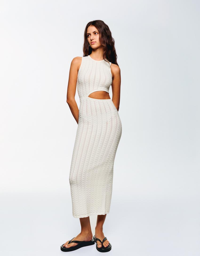 Midi dress with cut-out detail Product Image