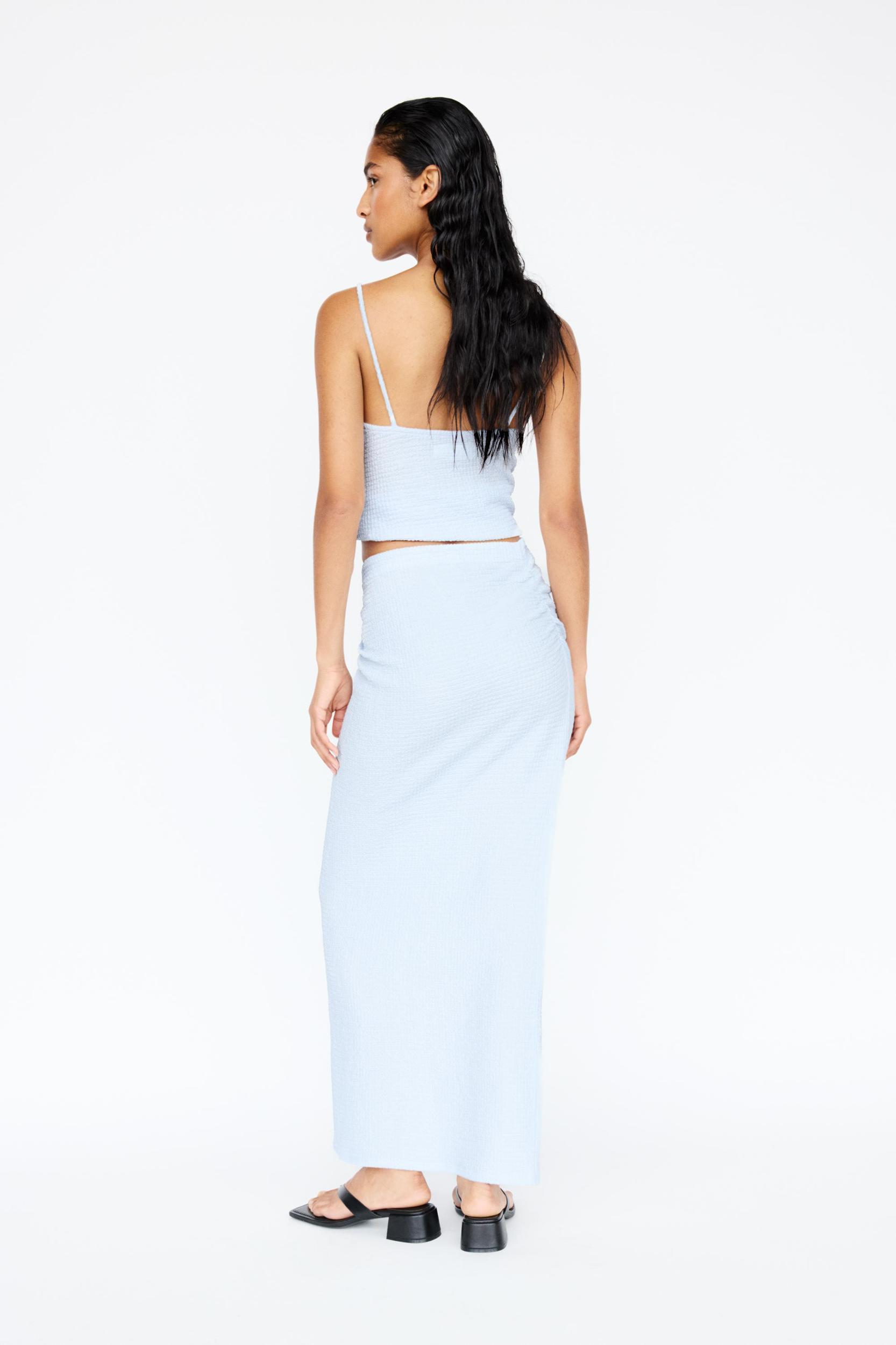 Midi skirt with gathered waist Product Image