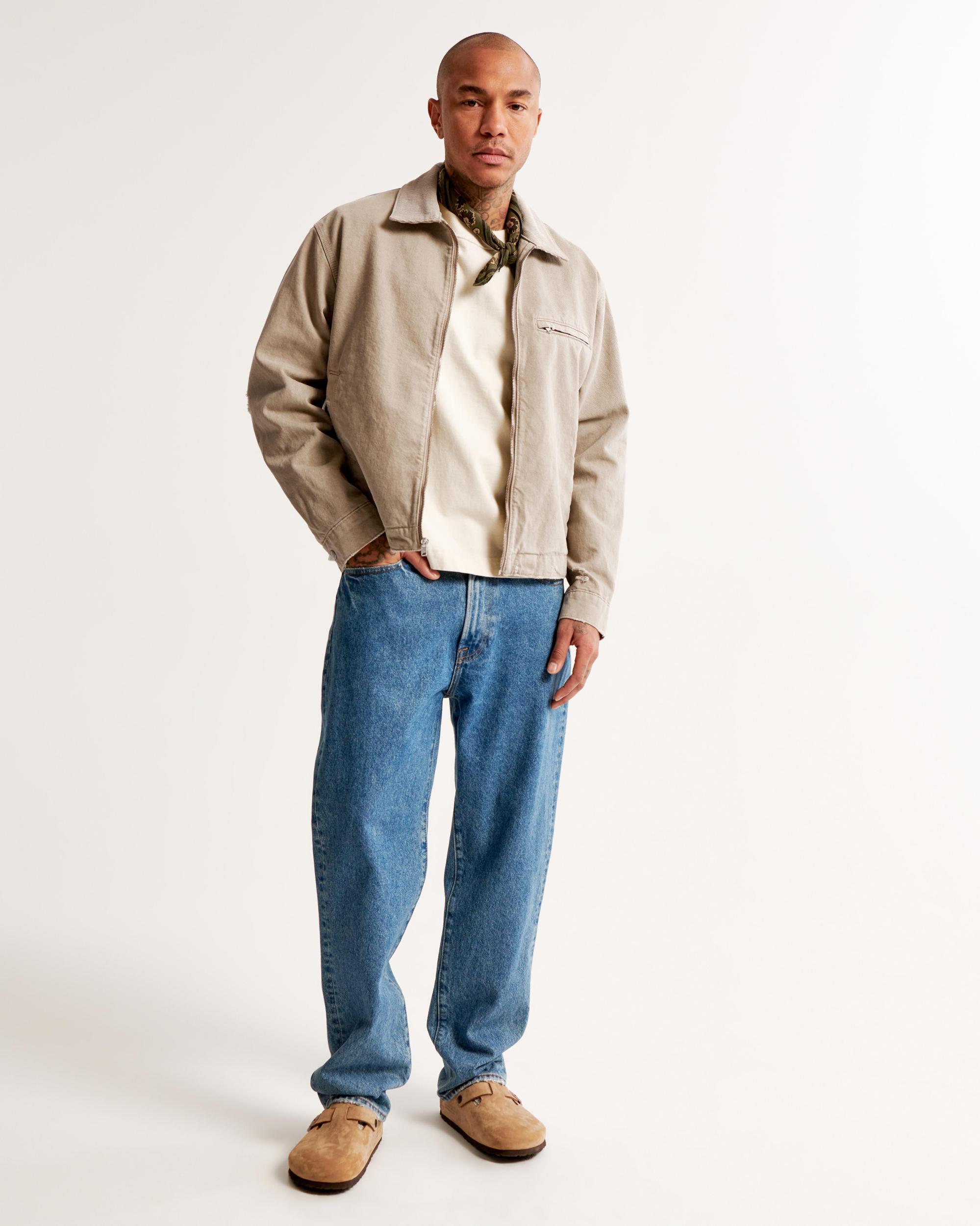 Cropped Zip Workwear Jacket Product Image